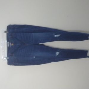 Time and Tru Distressed Blue Women's Jeans with Holes in Front Size 18